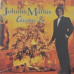 Vintage CD Johnny Mathis Christmas Is... Album Cover.